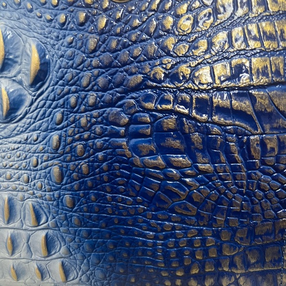 Hombre Crocodile Embossed Handbag With Gold Hardware NWOT - Picture 9 of 10